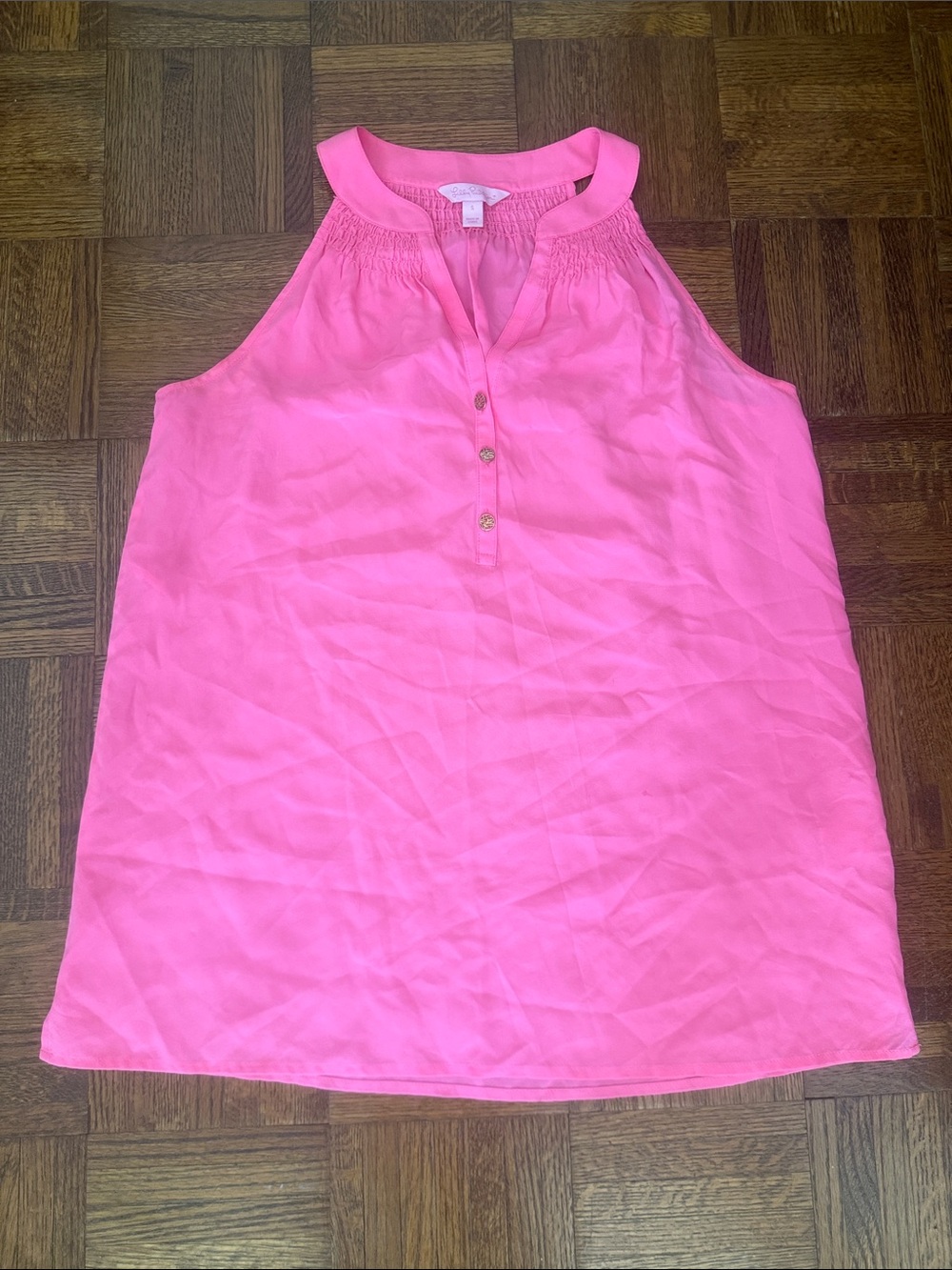 Lilly Pulitzer Hot Pink Sleeveless Blouse